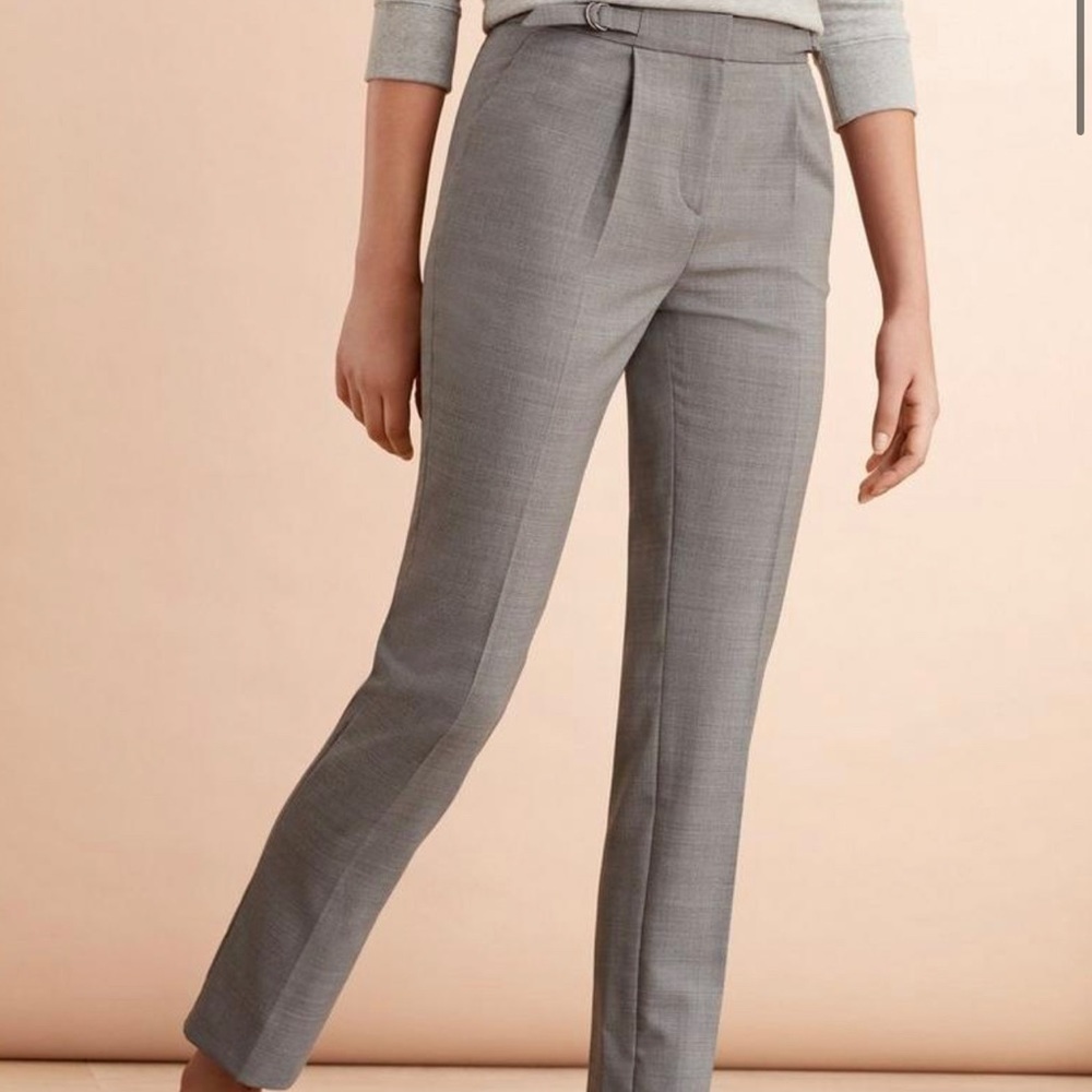 Brooks Brothers Wool-blend Hopsack Pleated Pants - 8